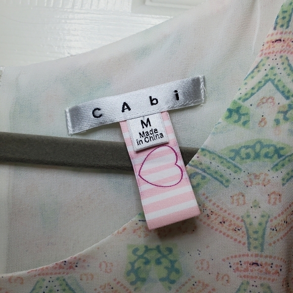 Cabi-Heart of Cabi # 250-Sleeveless Tiered Layered Blouse-Ombre Mosaic-M - Picture 9 of 9